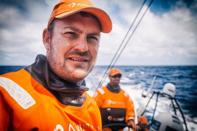 Team Alvimedica - Out of the doldrums,the pace quickens for the fleet on the race south to a light-wind trough of low pressure and the Vanuatu wind shadow. Watch Captain Ryan Houston - Volvo Ocean Race 2014-15 ©  Amory Ross / Team Alvimedica